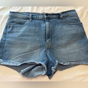 sofia by sofia vergara Light Blue High-Rise Denim Cutoff Shorts